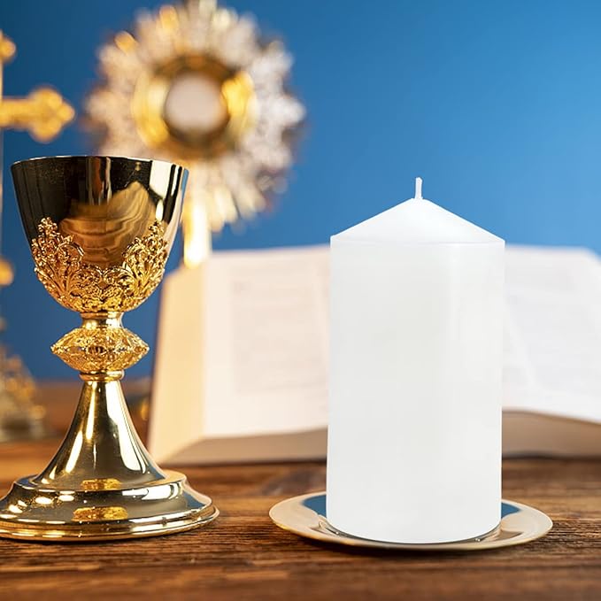 Pillar Candles 3 x 4, 6, and 8 inches, Large Handmade Candles Set of 3, Decorative Candles for