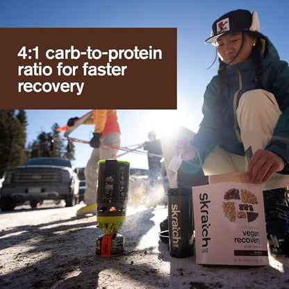 Skratch Labs Recovery Drink Mix - Oat Milk Latte - Post Workout Powder - Complete Plant Protein and