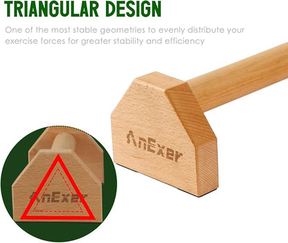 Push Up Stands, Handstand Parallettes Bars, Solid Wood Push Up Bars with Non-Slip Mat Push up