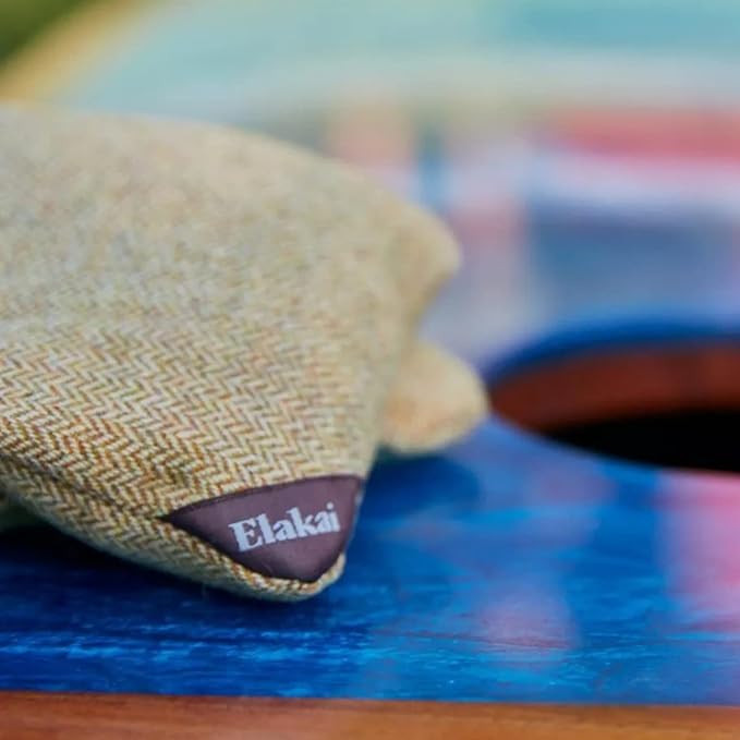 Elakai Cornhole Bags All Weather Single Sided Herringbone Regulation Size and Weight Set of 4 Size