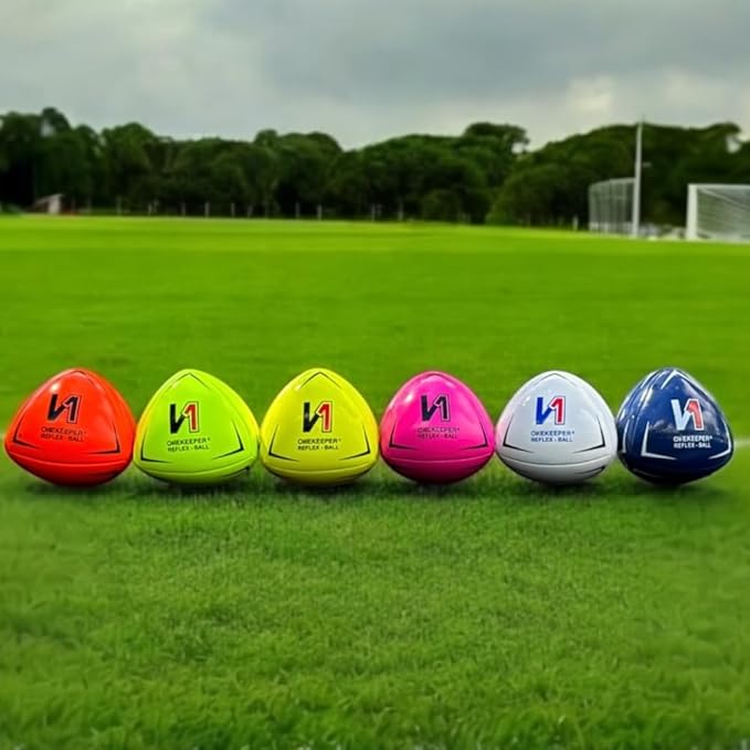 Soccer Reflex & Reaction Ball - White, Orange, Blue, Pink, and Fluo Yellow, Agility and
