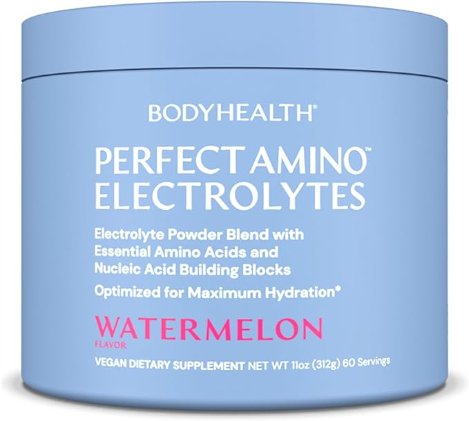 BodyHealth PerfectAmino Electrolytes Powder No Sugar, Keto Sugar Free Fasting Electrolytes Drink
