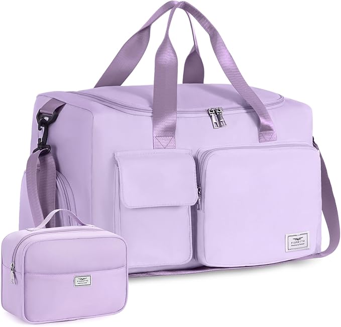 FIORETTO Women's Gym Duffle Bag with Shoes Compartment, 37L Capacity, Ideal for Travel, Gym