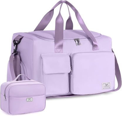 FIORETTO Women's Gym Duffle Bag with Shoes Compartment, 37L Capacity, Ideal for Travel, Gym
