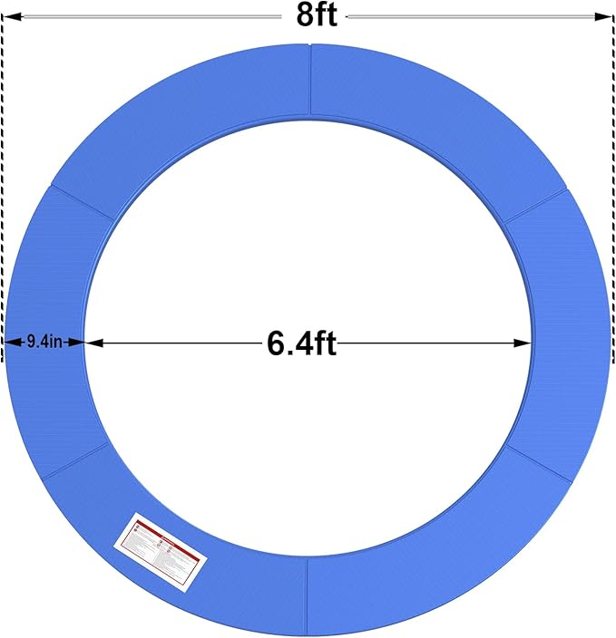 LANGXUN Universal Trampoline Repalcement Safety Pad, 8ft 10ft 12ft 14ft 15ft 16ft Waterproof