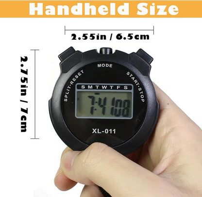 16-Pack Multi-Function Electronic Digital Sport Stopwatch Timer, Large Display with Date Time and