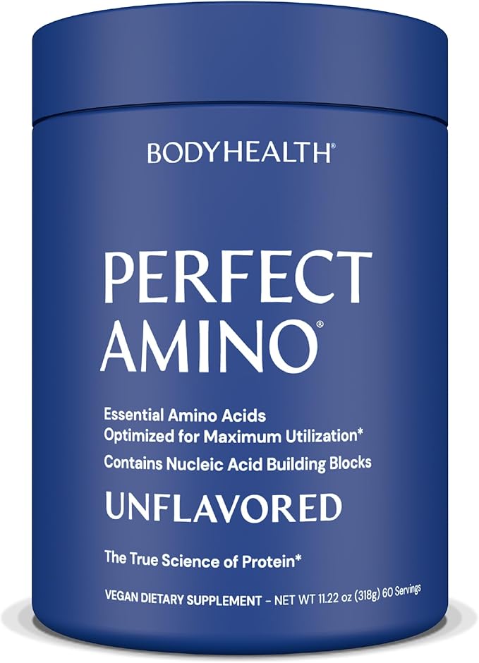 BodyHealth PerfectAmino Powder - BCAA and EAA Powder for Pre and Post Workout - Amino Acid Energy