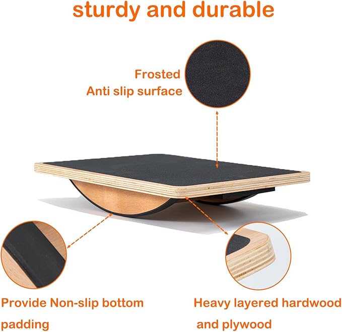 Balance Board Professional Wobble Board for Adults Anti-Slip 350LBS Balance Boards for Physical