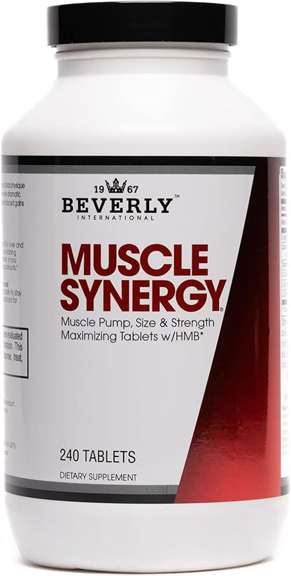 Beverly International Muscle Synergy 240 TABS (15 Servings) Clinically Dosed Ingredients - HMB