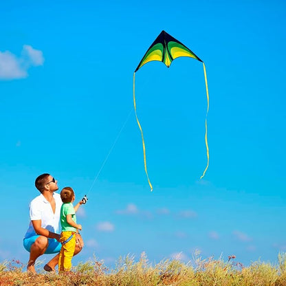 Delta Kite for Kids & Adults，Easy to Fly,Single Line Beach and Park Kite for Family Outdoor Games &