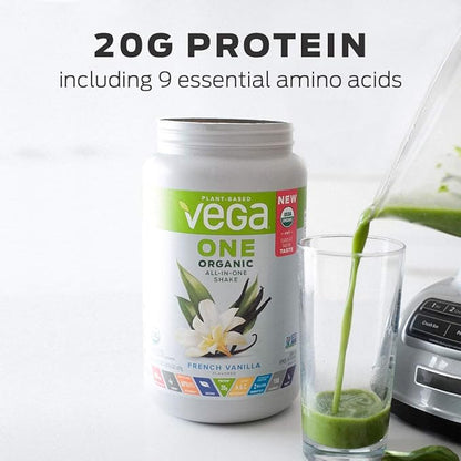 Vega Organic All-in-One Vegan Protein Powder, Chocolate - Superfood Ingredients, Vitamins for