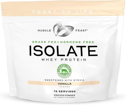 Muscle Feast Grass-Fed Whey Protein Isolate, All Natural Hormone Free Pasture Raised, Whey Isolate