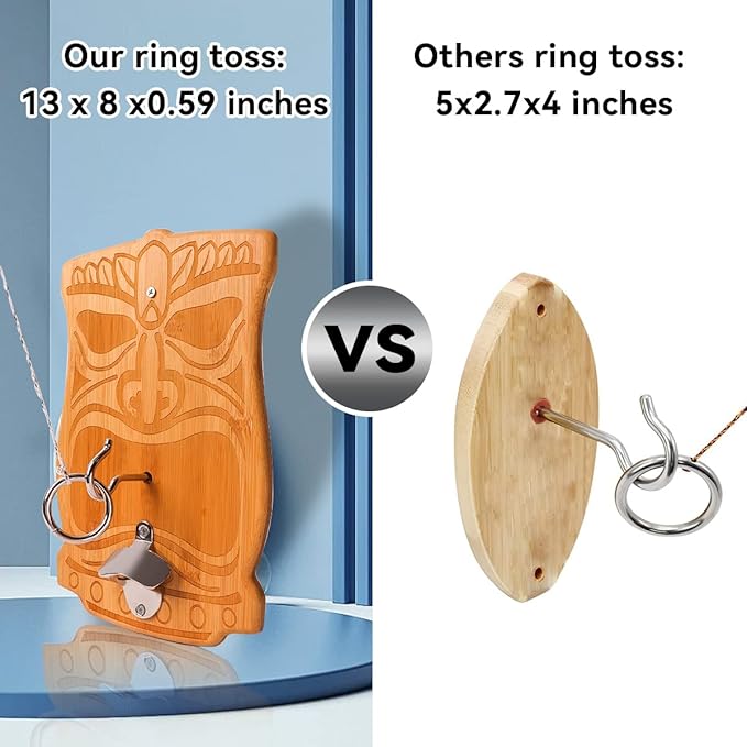 GSE Games & Sports Expert Ring Toss Game for Adults, Hook and Ring Toss Game Wall Mount for