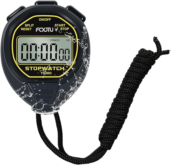 FCXJTU Digital Simple Stopwatch Timer, No Bells, No Alarm, Simple Basic Operation, Silent, Clear