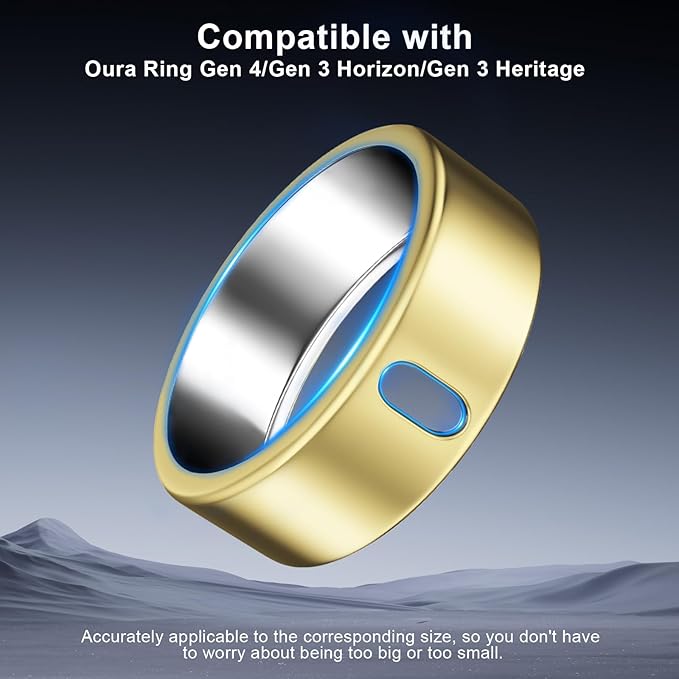 5 Pack Cover Compatible with Oura Ring Gen 4/Oura Ring Gen 3 Horizon/Heritage, Surport Charging