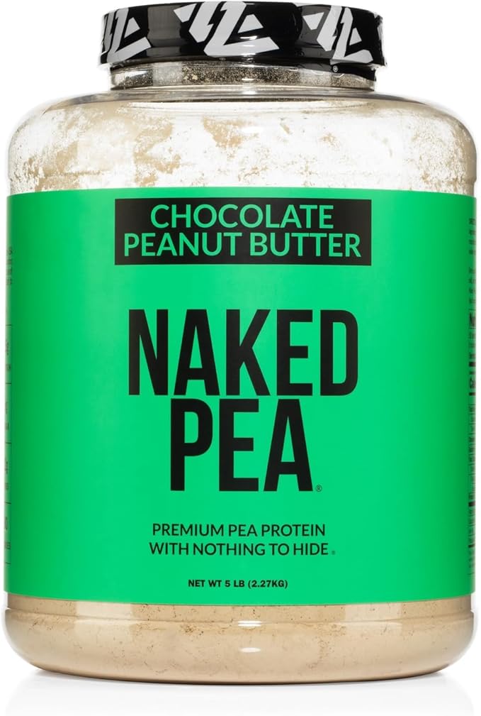 NAKED Pea - Chocolate Peanut Butter Protein from US & Canadian Farms, Organic Cocoa, Organic