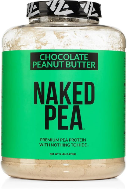 NAKED Pea - Chocolate Peanut Butter Protein from US & Canadian Farms, Organic Cocoa, Organic