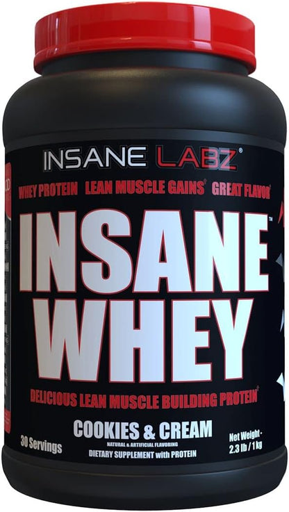 Insane Labz Insane Whey,100% Muscle Building Whey Protein, BCAA Amino Profile, Mass Gainer, Meal