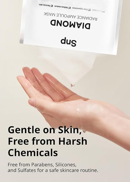SNP 100% Diamond + 1000mg Hyaluronic Acid Sheet Mask | Tightening, Hydrating, and Nourishing with