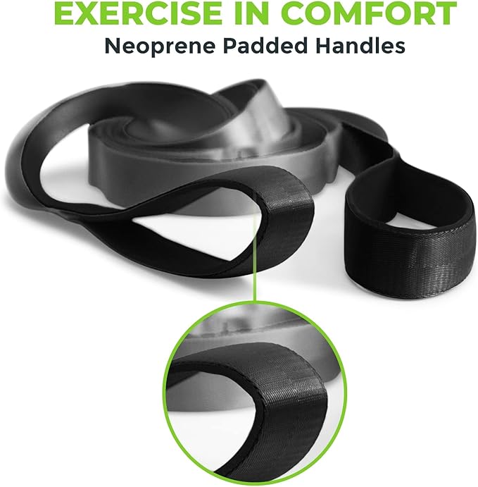 Gradient Fitness Stretching Strap for Physical Therapy, 12 Multi-Loop Stretch Strap 1.5" W x 8' L