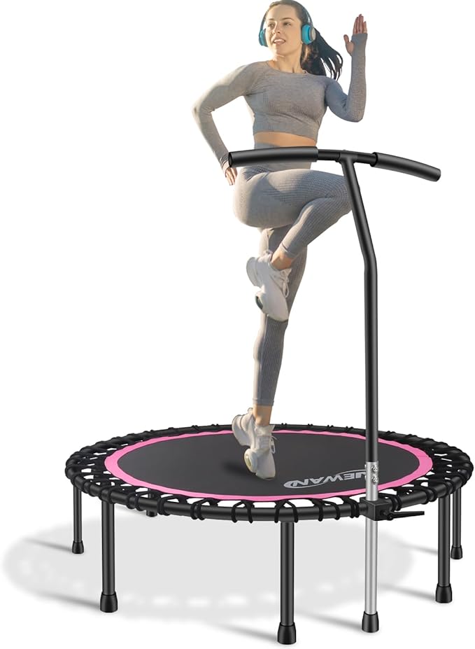 Newan 40"-48" Silent Mini Trampoline Fitness Trampoline Bungee Rebounder Jumping Cardio Trainer