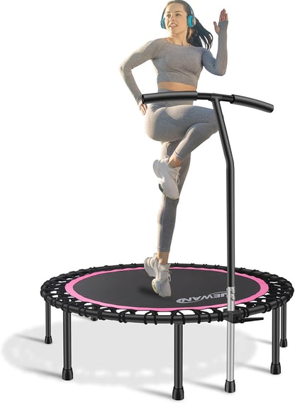 Newan 40"-48" Silent Mini Trampoline Fitness Trampoline Bungee Rebounder Jumping Cardio Trainer
