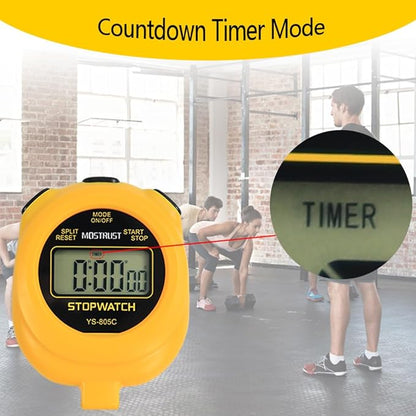 Digital Simple Stopwatch Timer, Single Lap Stopwatch Countdown Timer with On/Off, AAA