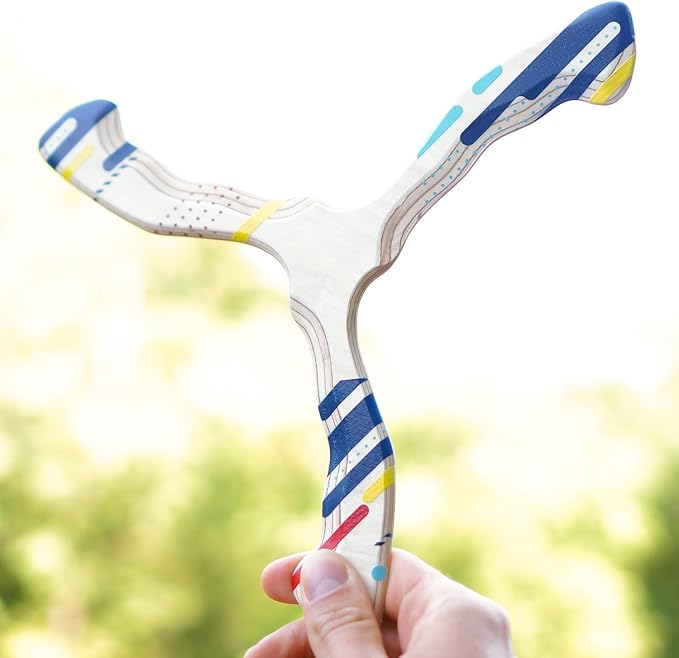 Wooden Boomerang Storm v2 | Handcrafted Returning Boomerang | Easy-to-Throw Design for Beginners |