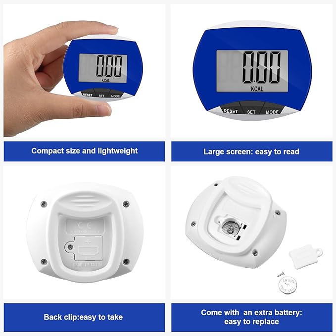Weewooday Pedometer for Walking Steps and Miles Simple Step Counter Clip on for Walking with