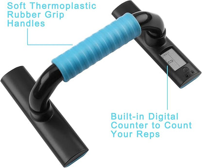 Push Up Bars Strength Training - Push Up Board with Counter Push-up Bracket Board with Non-Slip