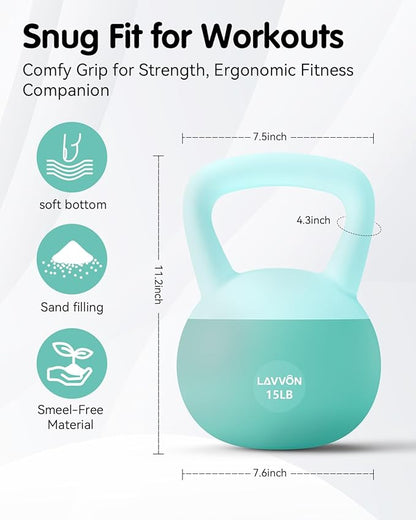 Soft Kettlebell - Cushioned Impact-Resistant Base and Anti-Slip, Kettle bell Anti-Slip Grip Weight