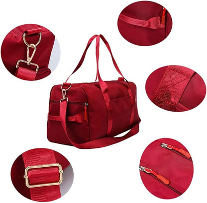 KARRESLY Sports Gym Bag for Women Travel Duffel Bag with Wet Pocket and Shoes Compartment for