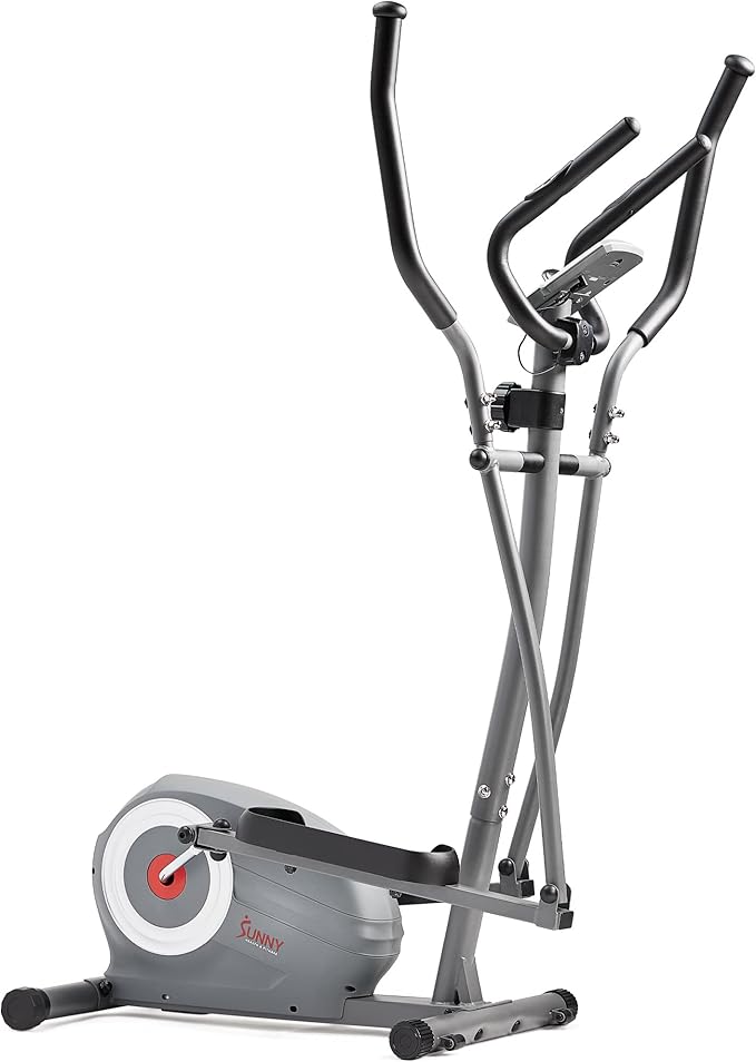 Sunny Health & Fitness Smart 2-in-1 Upright Elliptical Full-Body Exerciser, Home Cross-Training