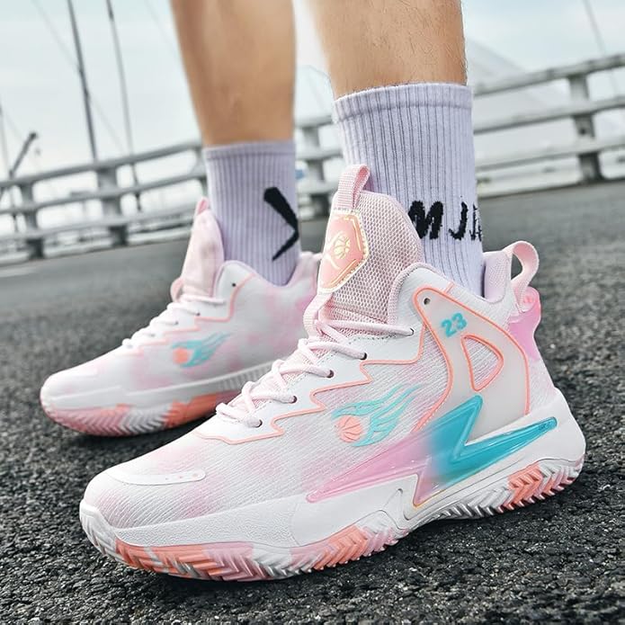 Basketball Shoes for Womens and Mens, Breathable Non Slip Outdoor Casual Unisex-Adult Fashion