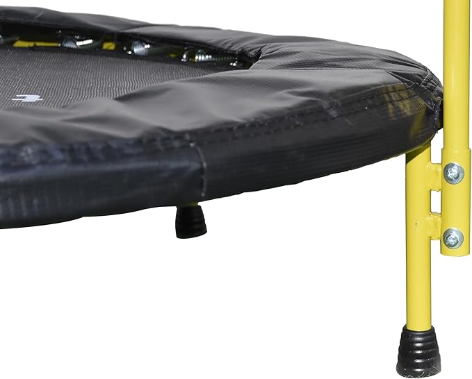 Teamson by Crowntec 36'' Round UV Resistant Steel Mini Trampoline with Handle and Safety Pad for