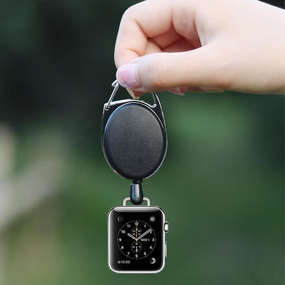 Badge Holder Retractable Clip Compatible with Apple Watch Band Series 10, Ultra 2, SE, 8 7 6 5 4 3