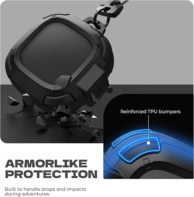Dexnor for Shokz OpenFit 2 Case with Drop-Proof Lock, Shockproof Rugged Bumper Cases Protective