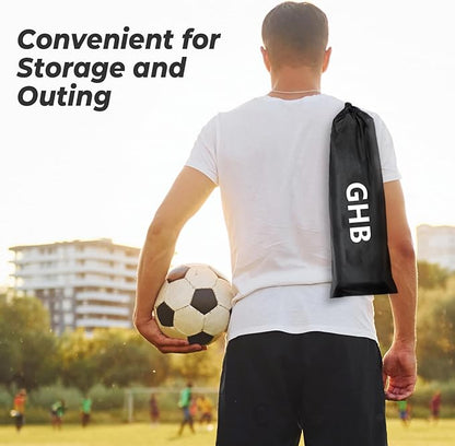 GHB Pro Agility Ladder Soccer Kick Trainer Set 20ft 12 Rung 10 Cones and 4 Stakes Speed Agility