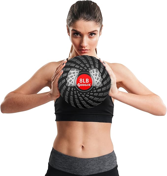 Slam Ball 8 lbs Medicine Ball Weighted Balls for Exercise and Workout, Strength, Cardio