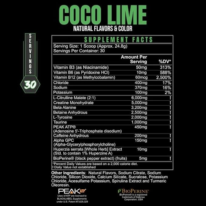 BLACKLABEL Supplements PRE Hustle V3 Pre-Workout Powder ??NSF Certified for Sport ??Energy