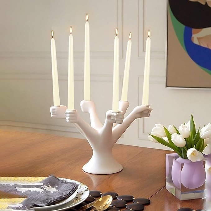 36 Pack Ivory White Taper Candles, 7-8 Hours Burn Time, Unscented, Smokeless and Dripless, 0.8 x 10