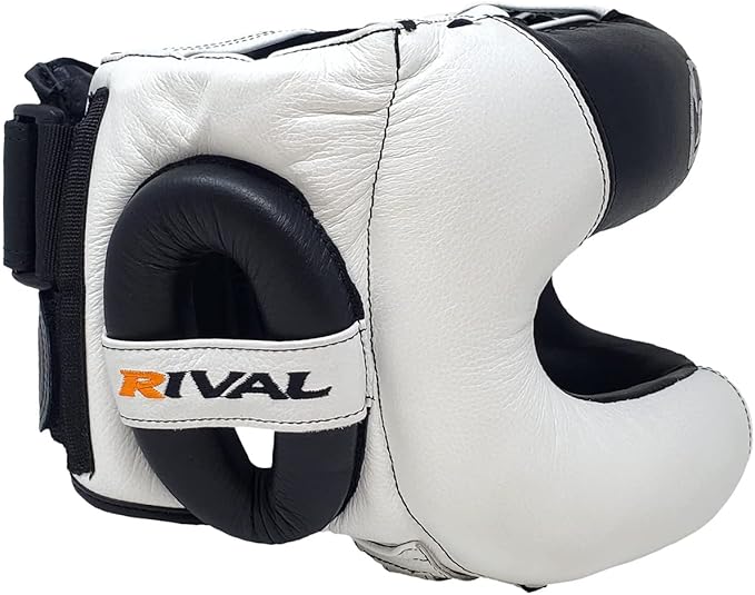 RIVAL Boxing RHGFS3 Face-Saver Sparring Headgear - Wide Eye Opening, Premium Leather, and