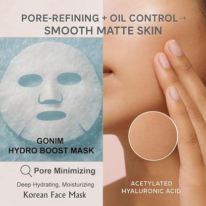 Face Mask Korean Skin Care with Hyaluronic Acid & Collagen Activation- Face Masks Skincare