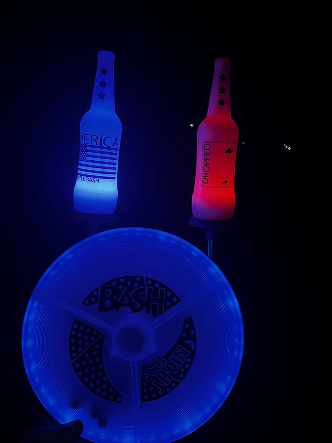 Original Bottle Bash (Beersbee, Polish Horseshoes, Frisbeer) Bottle Set, Unbreakable - Choose