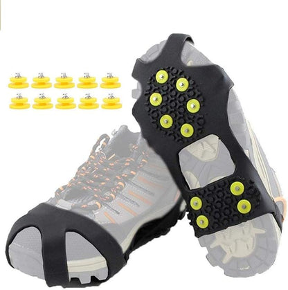 Ice Cleats for Shoes and Boots, Ice Snow Traction Cleats Grippers, Non Slip Shoe Ice Grippers,10