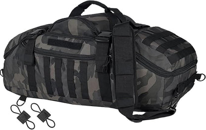 55L Large Travel Gym Duffle Bag Military Tactical Backpack, Army Pack 3 Day Bug Out Bag Rucksack