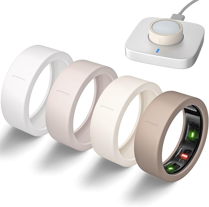 Ultra-Thin Covers Compatible with Oura Ring Gen 4/Oura Gen 3 Cover, Anti-Scratch Elastic Silicone