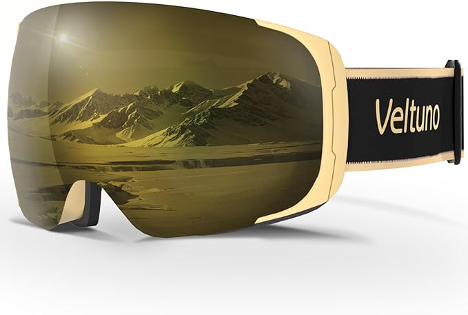 Ski Goggles for Men Women Adult & Youth, OTG Snowboard Goggles Anti Fog, Snow Goggles UV Protection
