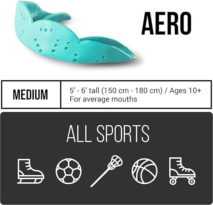 SISU Aero Medium Mouthguard, Hot Pink - 1.6mm Thin - Custom-Molded Fit - Slim Design - Remoldable