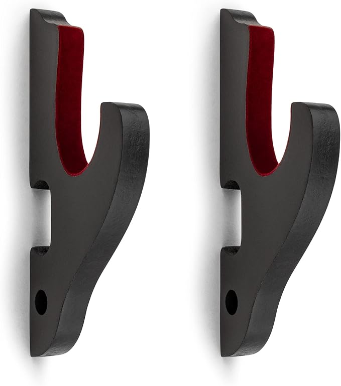 Sword Holder Wall Mount 1-Tier Velvet Padded Hook Katana Holder Adjustable Display Hanger for